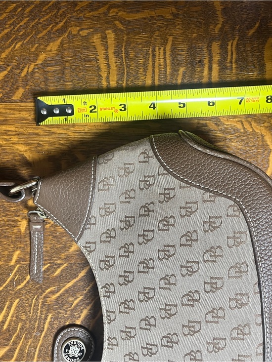 Dooney & Bourke Brown and Cream Signature Shoulder Bag main image 0